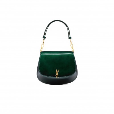 YSL VOLTAIRE TOP HANDLE IN PATENT LEATHER 800846AAEKL3856 (17.5*21*8cm)